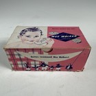 Vintage 1950s Wee Walker White Leather Baby Shoes High Top Box Paperwork