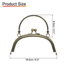 Metal Purse Frame 6 5  Retro Arch Kiss Lock Clasp Frame Embossed bronze