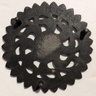 Vintage John Wright Inc  6 Inch Round Black Cast Iron 272 Star Trivet 