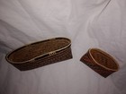 Vintage Woven Tribal Pockets Baskets Collectible 7 1 2  Long 3 7 8  Long