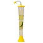 54 Or 108 Cups  Yard Cups With Yellow Lids And Straws - 14oz - For Margaritas