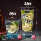 Vintage Highball Glass Set     12 Pc  10oz Ribbed Glasses For Cocktails   More