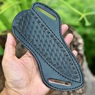 Black Fix Blade Knife Leather Sheath Cross Draw Handmade K Ives Holster Case