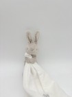 The Little White Company Bunny Lovey Security Blanket Gray Hugging