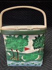 Vintage 1960 s Annie Laurie Originals Palm Beach Golf Theamed Basket purse