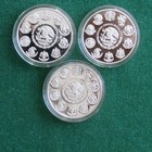 070707 Mexico Silver 3 Coins 1 Oz  Chichen Itza  Pyramids Proof