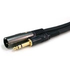 3ft 3-pin Xlr Male To 6 35mm 1 4  Trs Stereo Male Cable Microphone Mic Gold