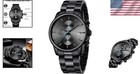Stylish Men s Stainless Steel Waterproof Chronograph Watch - 30m  Auto Date