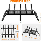 17 Inch Fireplace Grate With Ember Retainer  Fireplace Log Grate With Heavy Duty
