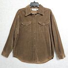 Carolina Colours Vintage Shirt Size L Brown Oversized Waffle Shacket