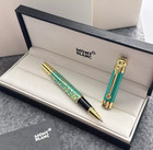 Mon Tblanc Meisterstuck Classique Luxury Rollerball Pen Green New With Box