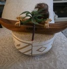 Vintage 1970s Hawaiian Hula Girl Music Box Revolving Doll    tiny Bubbles   