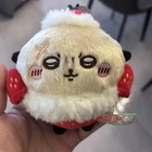 Chiikawa Strawberry Christmas Hat Rakko Plush Doll Keychain Doll Pendant Mascot