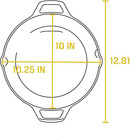 Lodge 10 25 Inch Pre-seasoned Cast Iron Skillet - Dual Assist Handles - Use In T