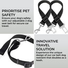 Dog Seat Belt For Car Traveling - Adjustable Nylon Seat Belt For Dogs With Steel