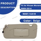 Left Driver Side Sun Visor W light For 2009-2014 Nissan Murano 96401-1aa1b