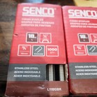 Senco Finish Staples Lot 1 4 In  W X 3 4 In  Stainless Steel 18 Ga  1000 Pk X 2