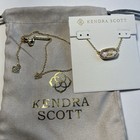     kendra Scott X Love Shack Fancy Elisa Bow Pink Blooming Heirloom Gold Necklace