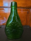 Museum Editions Ltd Green Glass Decanter Bottle  Sunflower 
