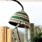 Vintage Papua New Guinea Tribal Cowrie Shell Hat  Oceanic Collectible Decor