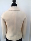Rare Chanel Ivory Jacket 3 4 Sleeves W Rhinestone Cc Logo Buttons Fr 40  6 Us 