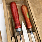 Vintage Mound Tool Co Machinist Bearing 4 Scrapers In Original Wood Box