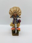 Oaxacan Woman On Bicycle  Clay Woman Figurine  Women Statue  Mexican Folk Art