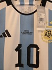 Genuine Adidas 2022 Argentina  10 Leo Messi World Cup Jersey Large Nwt Rare