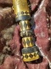 Antique Syrian Khanjar Jambiya Dagger W  Sheath Shell Inlay Engraved Blade