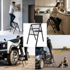 Foldable Suv Tire Ladder Adjustable Vehicle Access Step For Truck Suv Rv Offroad