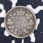 1897 Canada 5 Cents Lot f4273 Silver 