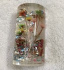 Vintage Lucite Paperweight Flower Butterfly Sparkle Snow Globe Noveltex Arkansas