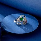 Women s Adjustable 3d Rose Ring 925 Silver Plated Inlaid Zircon Elegant Jewelry
