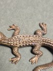 Vintage Rh Co  Reading Hardware Store Advertising Bronze Brass Lizard Paperweigh