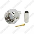 10pcs F Crimp Plug Male Connector For Rg179 rg174 rg178 rg316 lmr100 Coax Cable