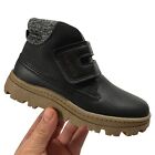 Carters Toddler Boys Slip-on Boots Size 8-10 Black tan Lightweight   Comfy Shoes