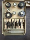 Necchi Supernova Sewing Machine Vtg Accessories Box Feet   Cams Set  dusty 
