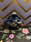 Rare Vintage Chinese Yuan Dynasty Blue Carving Floral And Bird Pattern Bottle