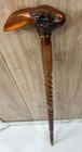 Rabbit Handle Wooden Walking Stick  Steampunk Nautical Cane