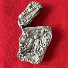 Sterling Silver  925 Repousse Cherub Hinged Vesta match Safe Case 1800-1849