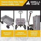 Gorilla Carts 800lb Capacity Heavy Duty Poly Yard Dump Utility Cart  open Box 