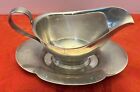 Antique Gorham Sterling Silver Gravy Boat With Attached Underplate 326g  minty