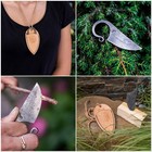 Celtic Pocket Knife  Hand Forged Fixed Blade Knives  Hardened Blade  Vintage    