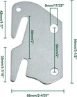 Kyuionty 2 Pcs  10 Bed Frame Hooks Wooden Rail Hook Plates For 2 