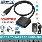 Usb 3 0 To Sata Iii Adapter For 2 5  3 5  Ssd Hdd Hard Drive With 12v 2a Power