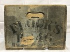 Flocks Beer Crate Box Ale Williamsport Vintage Antique Wood Natural Patina Old