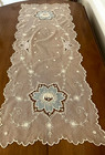 Vintage - Fine Tambour Lace - Table   Dresser Runner - 45  X 17  - Lovely Condit
