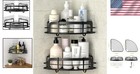 Rustproof Black Corner Shower Shelf Caddy - Easy Install  No Drilling Required
