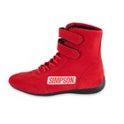 Simpson Racing 28105r High Top Racing Shoes Adult Size 10 5 Red Pair
