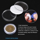 200 Pack Clear Coin Capsule Round Plastic Holder Container Storage Box Case 30mm